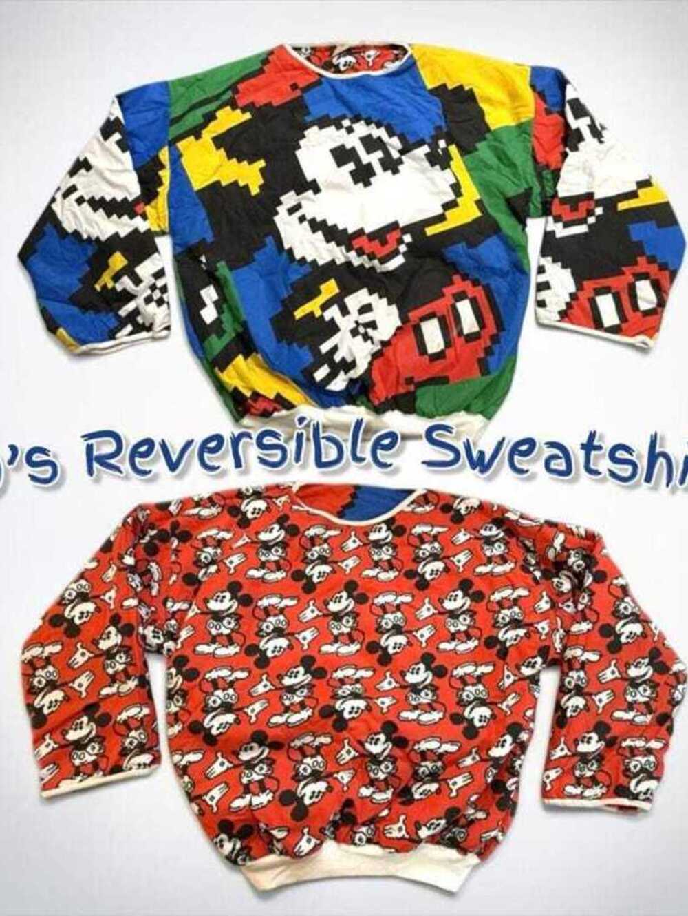 Disney Vintage 90s Mickey Mouse Reversible Sweatshirt AOP Oversized Unisex